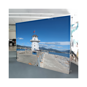 展览面料背景弹出式展位横幅支架展示铝磁性弹出式横幅 - Product Image 3