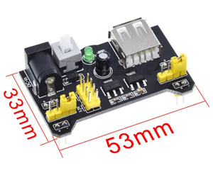 デュアル5V/3.3V出力DC電圧レギュレータモジュールMb-102パワーボード入力および出力 (IO) ブレッドボードパワーモジュール - Product Image 3