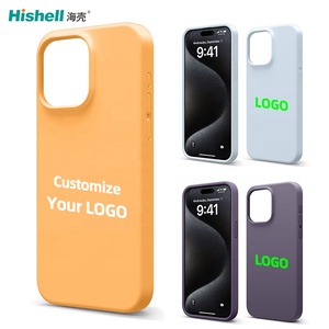 Perakende ambalaj ile katı sıvı silikon darbeye dayanıklı telefon kılıfı iç mikrofiber Apple iPhone 15 Pro Max için özelleştirilebilir - Product Image 1