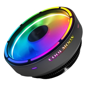 COOLMOON CPU Cooler Computadora de escritorio Cambio de color automático Ventilador de refrigeración silencioso multiplataforma - Product Image 1