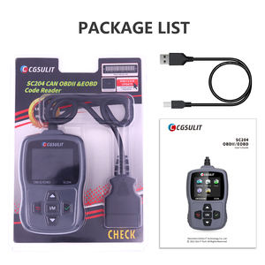 Lettore di codice auto guasto CGSulit SC204 OBD2 strumento diagnostico CAN strumento di programmazione chiave OBD2 multilingue