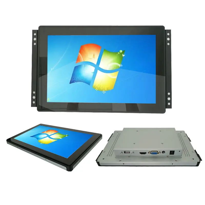 IP65 impermeabile piatto 10.1 "13.3" 15 "15.6" 17 "18.5" 23.6 "27" 32 "43" pollici FHD monitor industriale touch screen incorporato per chiosco