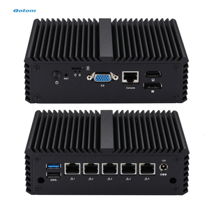 Qotom 12th Gen CPU J6412 DDR4 Soft Routing 5*2,5 Gigabit LAN Firewall Router Mini PC Soporte UEFI Linux pfsense OS - Product Image 1