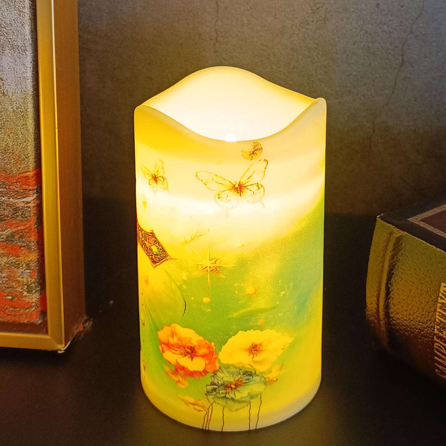 Vela del pilar del borde festoneado de Halloween