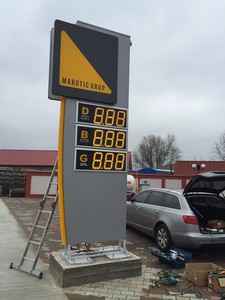 3-значный дешевый 12-дюймовый 888 трехзначный светодиодный знак цены на АЗС 7-сегментный светодиодный экран - Product Image 2