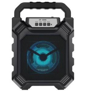 Altavoz portátil de viaje Altavoz Bluetooth multifuncional con radio FM Luz LED Amplificador de soporte para teléfono móvil - Product Image 3