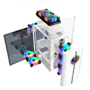 Gabinete elegante para ordenador de escritorio, carcasa elegante para ordenador de juegos, Panel de cristal, puerto de Audio, CPU, GPU, chasis de servidor para jugadores, para el momento de la compra, para el momento - Product Image 4