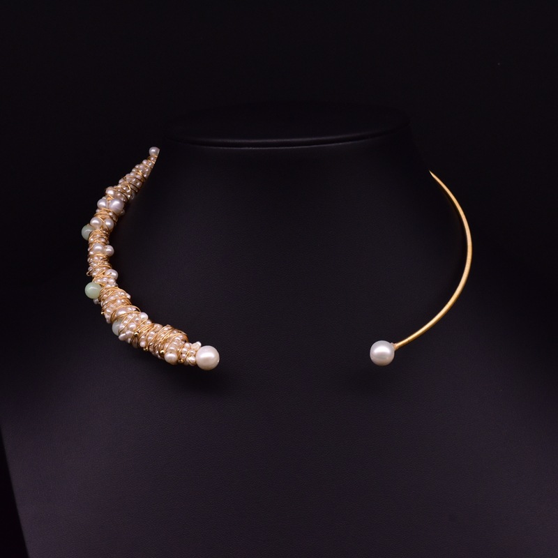 GN0180-12 Collar de perlas naturales de agua dulce