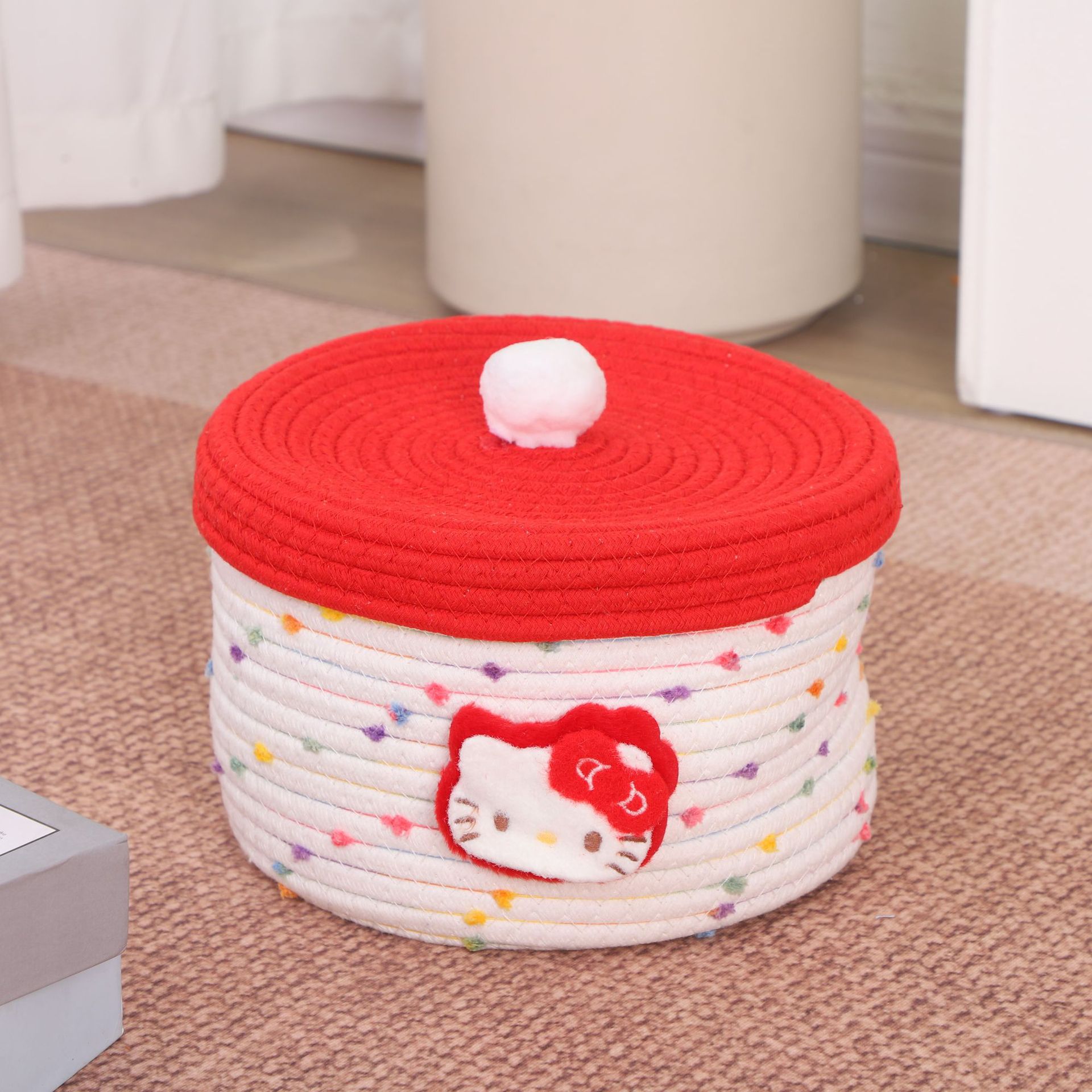 Panier de rangement de couleur de point 24*17