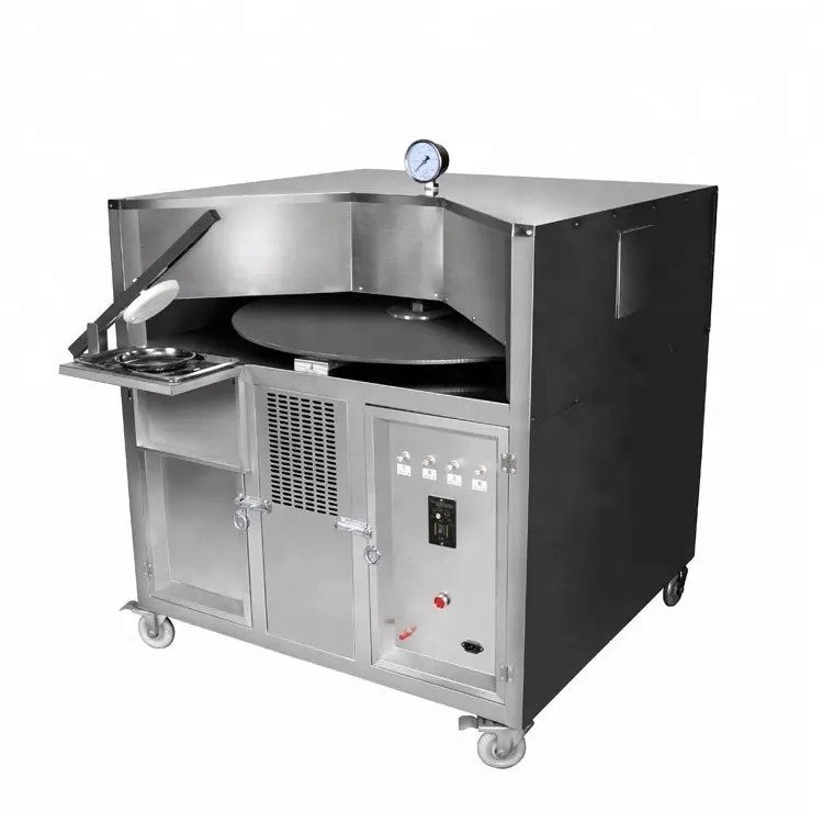 Forno rotante automatico a Gas per pane arabo forno a disco rotante per pane arabo forno elettrico per pane Roti Pita arabo a Gas