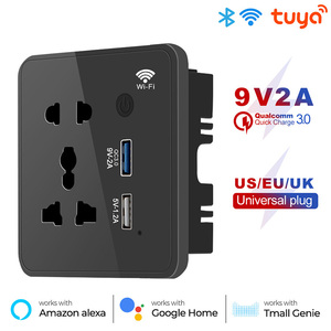 Tuya WIFI Control Dual USB Enchufe de pared 2 en 1 Carga rápida 3,0 Enchufe y enchufes universales Home Office Hotel Conectividad mejorada - Product Image 2