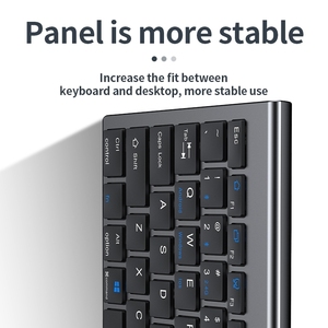 Shopify-Juego de teclado inalámbrico de tres modos, ratón de escritorio de Metal, teclado USB para tableta y PC - Product Image 2