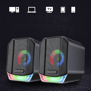 Cable de Audio USB para ordenador portátil, Mini altavoz de Audio portátil con iluminación LED RGB, barra de sonido para fiesta FM AM, fuente de alimentación de CA - Product Image 4