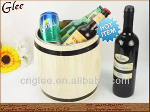 Özel büyük 3L rustik ahşap buz kovası çevre dostu sürdürülebilir soğutucu maşa ile şarap ve bira için geri dönüştürülebilir parti kullanımı için - Product Image 5