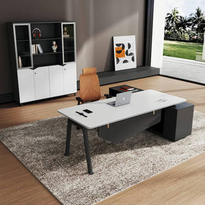 Hochwertige moderne kreative weiße Studie Schreibtisch CEO Manager Büro <span class=keywords><strong>Computer</strong></span> Möbel Home Office Holz möbel CE