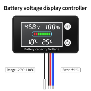 ZFX-W2027 Battery <strong>Temperature</strong> <strong>Controller</strong> DC 9V-100V Voltage Meter Lithium Lead-acid Battery Capacity <strong>Indicator</strong> Plastic Voltmeter - Product Image 3