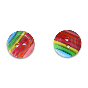 Gran oferta de fábrica, respetuoso con el medio ambiente, tamaño personalizado, patrón de colores, 2 agujeros, botón redondo de resina, botones para niños, botón de resina - Product Image 4