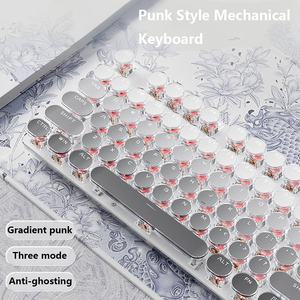 104 teclas tres modos Retro estilo punk Gaming y Office juego de teclado y mouse mecánico teclado Steampunk - Product Image 3