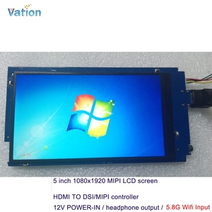 Pantalla HDMI de 5 pulgadas, 1920x1080, con entrada de alimentación de 12V, compatible con módulo wifi de 5,8G para dispositivo manual