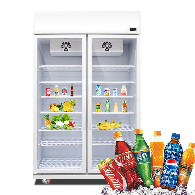 Proveedor de China, gran oferta, refrigerador de bebidas de supermercado, vitrina de conservación de Bebidas frías