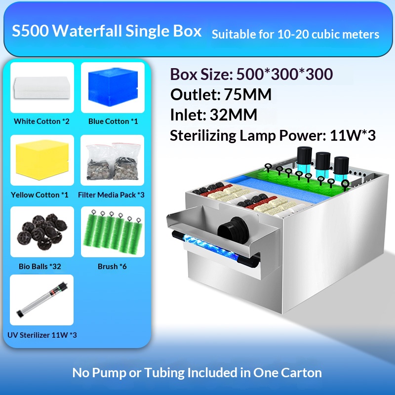 Boîte simple cascade S500 : pour 10 à 20 mètres cubes