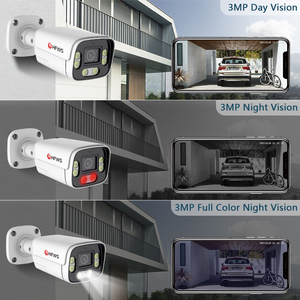 HFWVISION 3MP PoE安全IP摄像机全彩夜视智能人工智能人体检测3Mp监控摄像机 - Product Image 2
