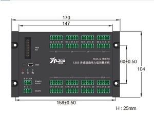 L808 4-16 Kanäle Wägezellen-Kraft sensor verstärker RS232 RS485 Kommunikation protokoll Analoga usgang Multi-Kalibrierungen - Product Image 2