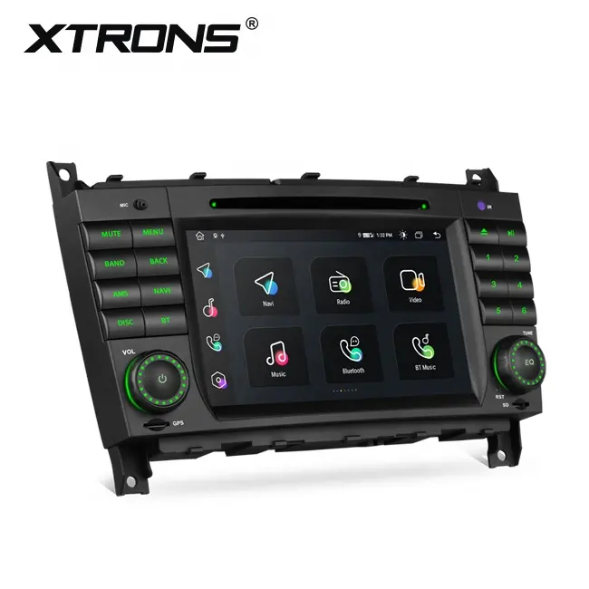 XTRONS Double Din 7 Zoll Android Auto Stereo Touchscreen Autoradio GPS für Mercedes-Benz W209 W203