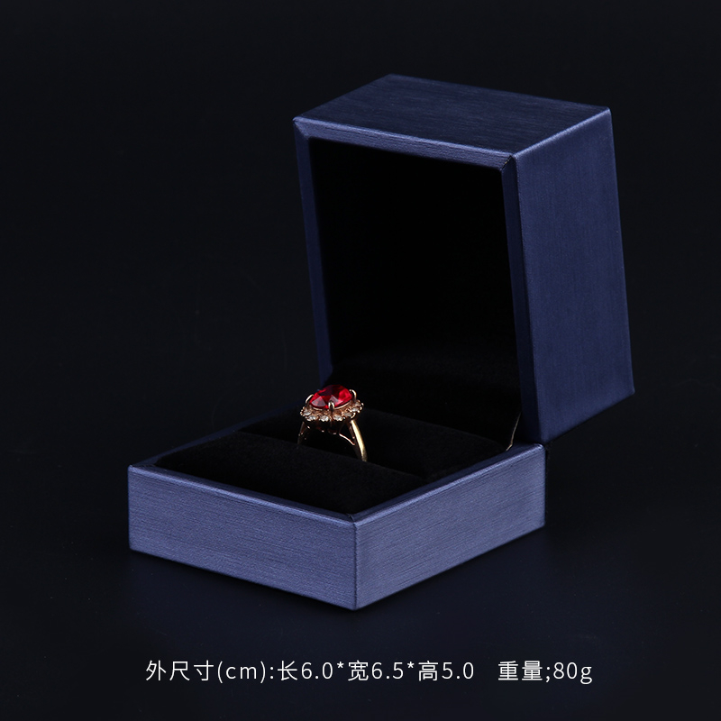 Caja de anillo azul