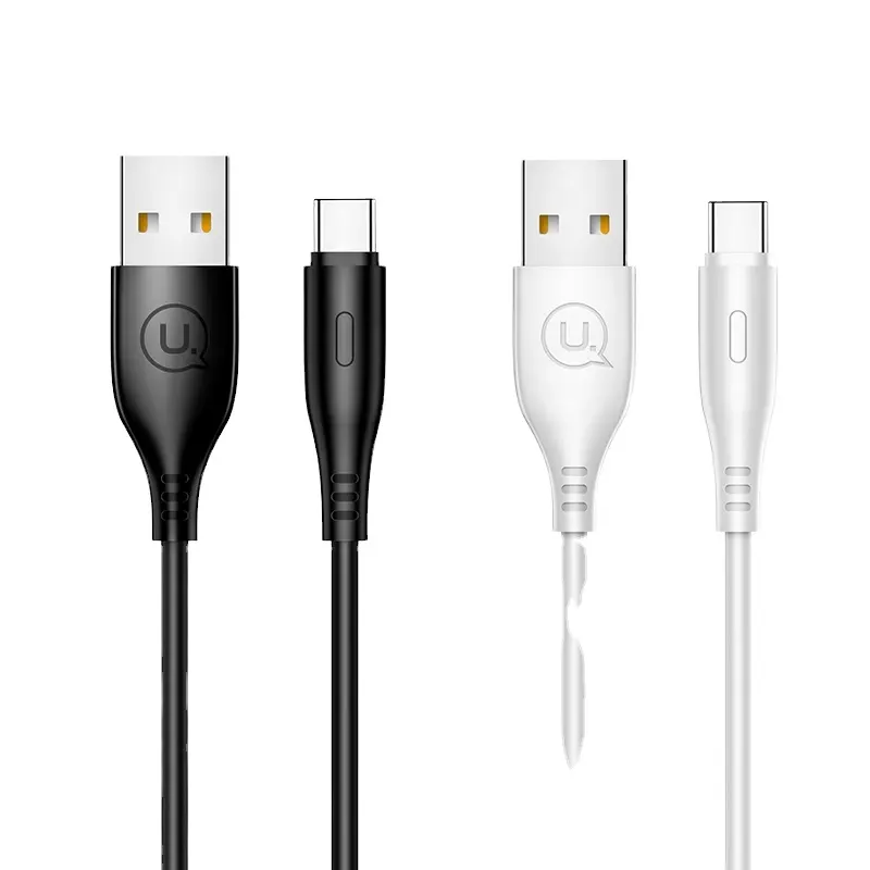 USAMS yeni hızlı Ultra ince şarj tipi-c en ucuz kablolu USB veri kablosu Samsung için toplu cep telefonu taşınabilir şarj aleti mikro naylon