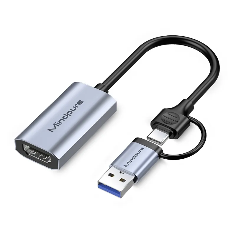 Mindpure 4K 2 In 1 tipo C USB 3.0 HDMI HD Audio scheda di registrazione Video di acquisizione registratore per la trasmissione TV In diretta Streaming