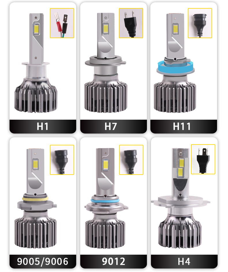 Avec phare LED H11 à 3 lampes à filament chauffant