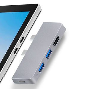 デュアルUSB Cハブ2 USB 3.0 HDTV SD TFカードリーダータイプC Dock 6-in-1 Surface Pro用多機能8 9 10 - Product Image 1