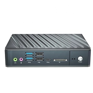 Office Mini Pc Core i3 i5 i7 5205U 8145U 8265U 8565U Win8.1 USB3.0 HD2.04KディスプレイシステムコンピューターデスクトップPCグレーケース