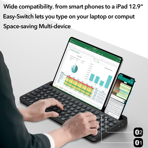 Teclado retroiluminado inalámbrico Bluetooth personalizado para ordenador portátil iPhone Tablet 99 teclas ordenador Retro Punk colorido Led teclado iluminado - Product Image 6