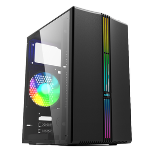 SOEYI-caja de ordenador y torres, sistema de refrigeración de nuevo diseño, USB3.0, 2% de descuento, caja de ordenador PSU atx - Product Image 1