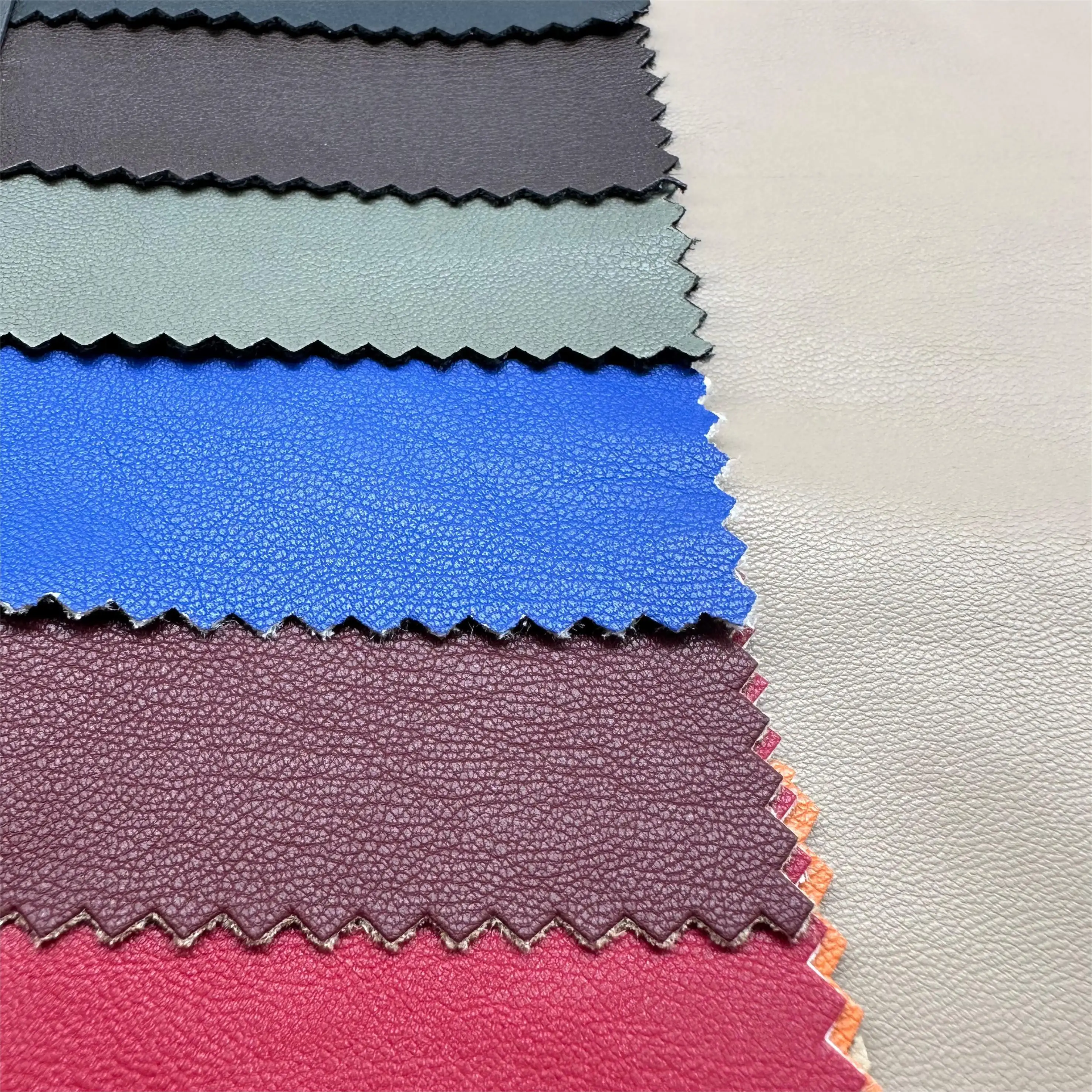 Ceketler ve pantolon için klasik doku konfeksiyon deri süet destek Pu deri sentetik suni deri kumaş