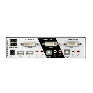 2ポートKVMスイッチャーDVI-IデュアルリンクUSB 2.0 & オーディオ4k解像度プロスイッチKVM DL USBオーディオ2 P - Product Image 2