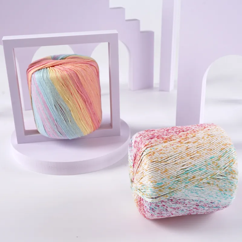 Dimuni Wholesale Price Crochet Thread Rainbow Yarn Fancy Yarn Hand Knitting Yarn
