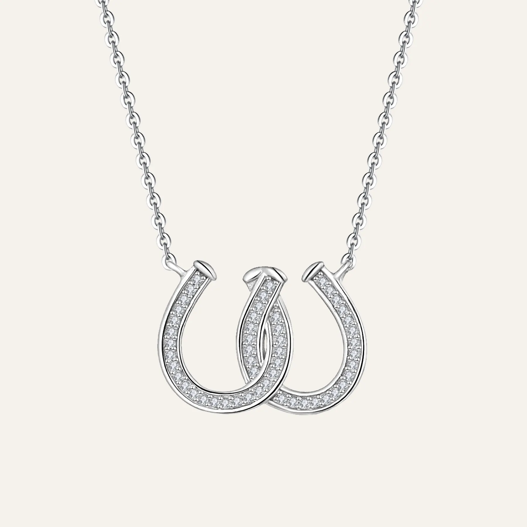 Argento strass a ferro di cavallo ciondolo con diamanti gioielli/cavalli ciondolo ciondolo collana con scarpa di cavallo ciondolo