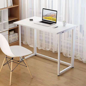Escritorio de ordenador para el hogar y la Oficina, diseño simple, marco de metal, escritorio superior de madera, mesa de ordenador - Product Image 6