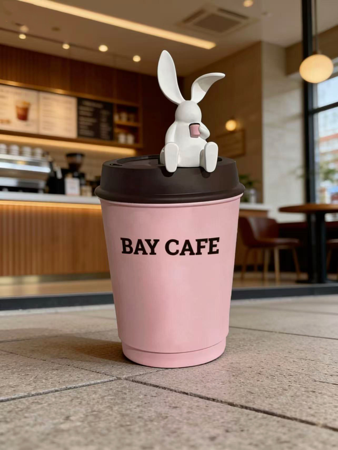 Rabbit coffee cup upright model 100cm