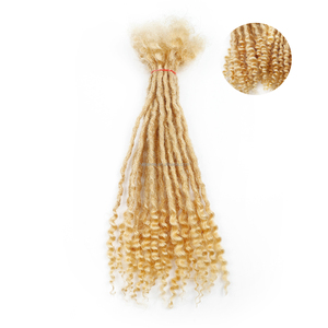 Factory Price Accept Customized Deep Goddess Locs Cheveux Humains Dreadlocks Soft Locs Extensions with Curly End - Product Image 6
