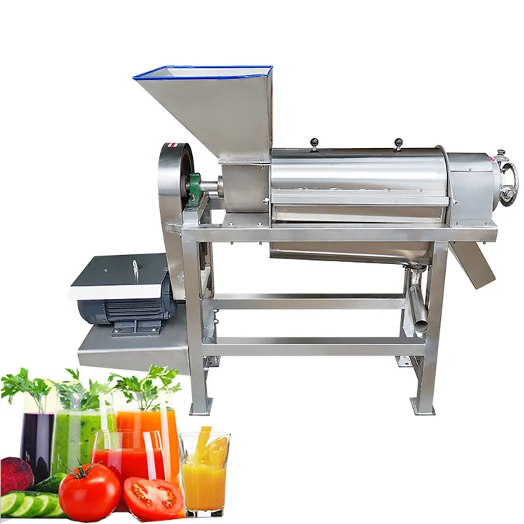 Extrator de suco para frutas e legumes, parafuso elétrico multifuncional, 500 kg/h, máquina espiral industrial para fazer suco