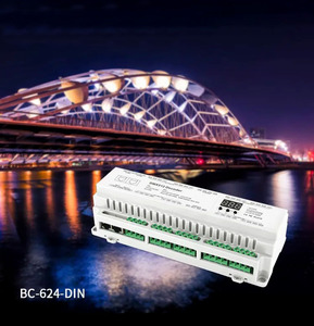 BC-624-DIN neue Ankunfts leiste KTV DIN-Schiene 24 Kanäle 12V 24V Konstant spannung DMX RDM Decoder DMX512 Controller für Bühnen licht - Product Image 2