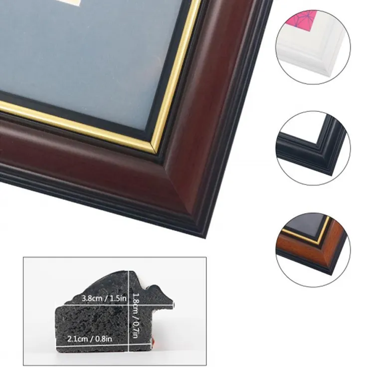 Customization Eco-Friendly Graduation Photo Frame Wall Mounting Certificate Frame with Two Opening Mat Displays