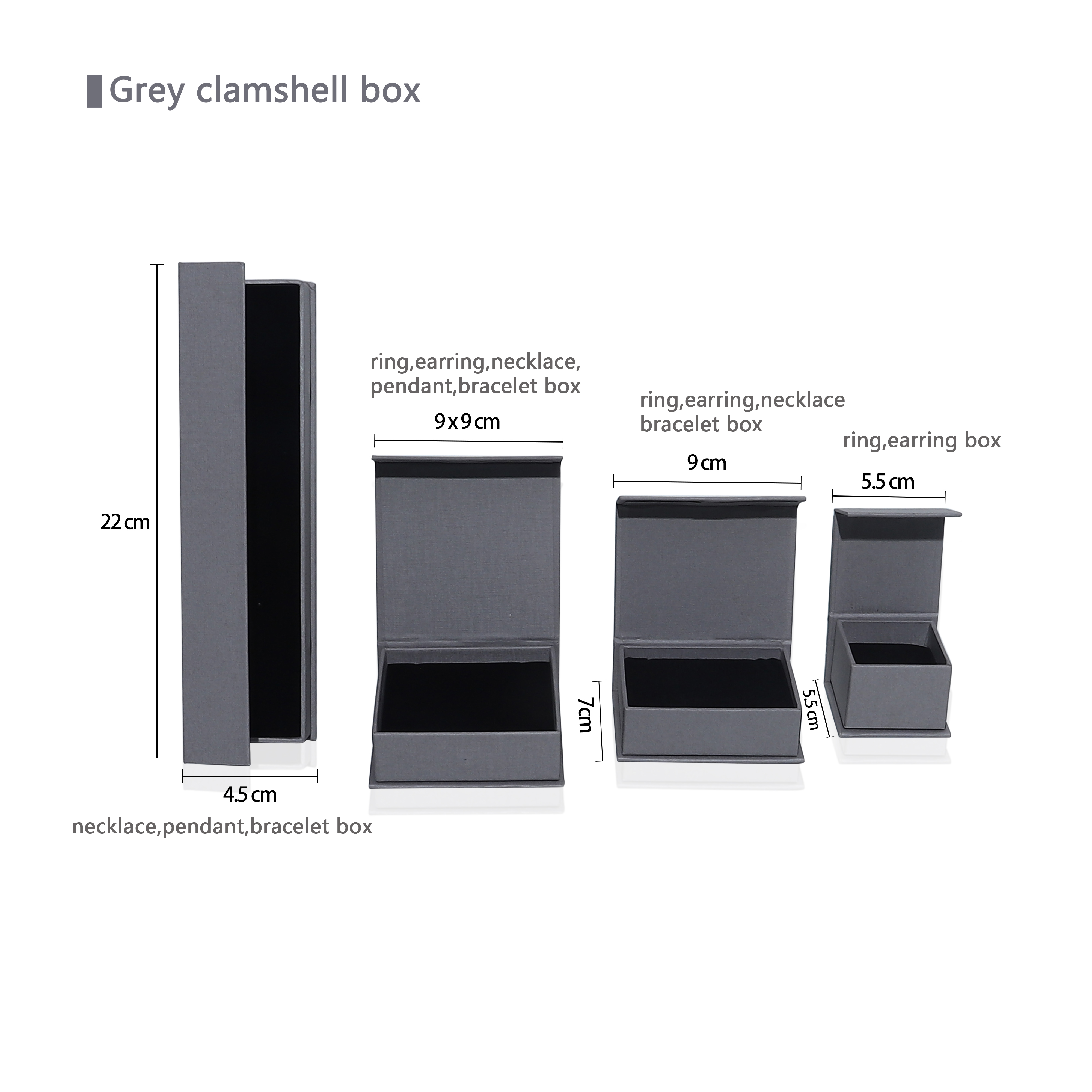 Gray jewelry box set