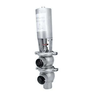 2.5 "SS304 SS316L不锈钢环卫21型气动换向截流水应用三通分流阀 - Product Image 4