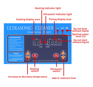 Máy làm sạch siêu âm kỹ thuật số 60W 2-30L Máy làm sạch siêu âm cho đồ trang sức ghi âm PCB Phòng thí nghiệm làm sạch phụ tùng ô tô - Product Image 2