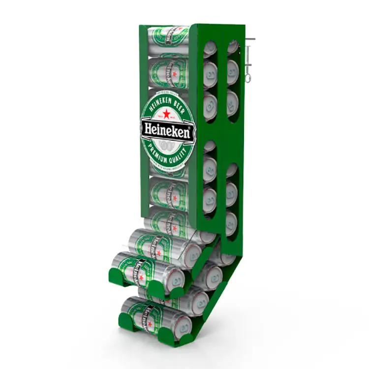 Fábrica bajo precio personalización bebidas puede estante Mostrador de exhibición soporte de cerveza para la tienda